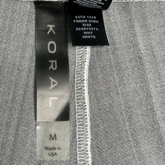 Koral Women's Size M 7/8 Cropped Mesh Leggings White - Picture 6 of 7